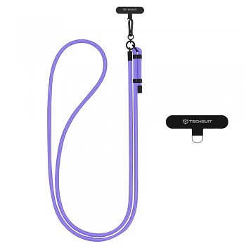 Techsuit Rope Crossbody Strap RCS1-96 pro telefony karabina nylon nastavitelný měsíční šeřík