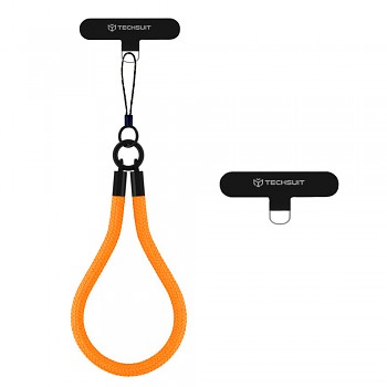 Techsuit - popruh na zápěstí pro telefony s klíčenkou nylonový odolný - planoucí plamen