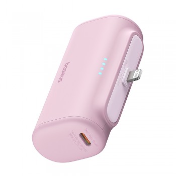 Baseus Power Bank Lightning Kompaktní Design 20W 5000mAh s Kabelem Type-C Baby Pink