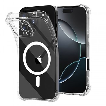 Techsuit Shockproof průhledný silikonový MagSafe iPhone 16 Pro průhledný