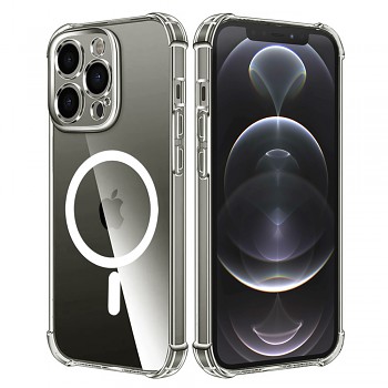 Techsuit Shockproof průhledný silikonový MagSafe iPhone 12 Pro průhledný