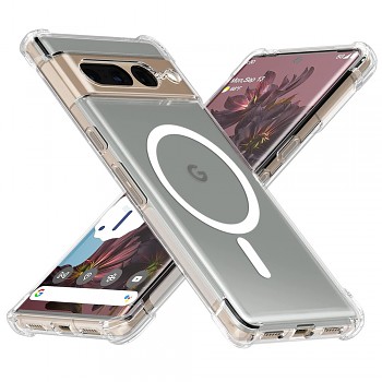 Techsuit Shockproof průhledný silikonový MagSafe Google Pixel 7 Pro průhledný