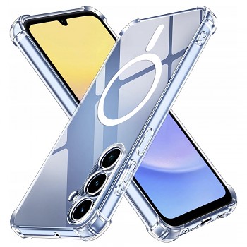 Techsuit Shockproof průhledný silikonový MagSafe pro Samsung Galaxy A15 4G / A15 5G průhledný