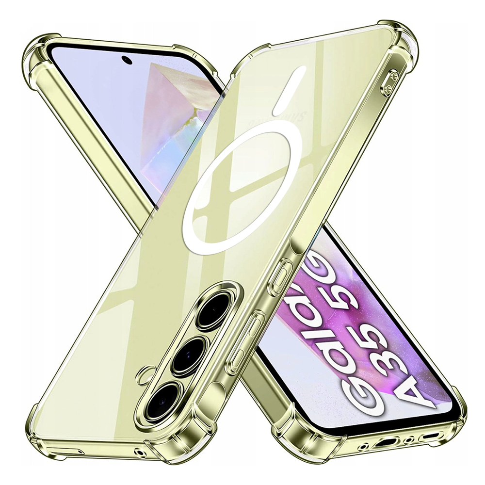 Levně Techsuit Shockproof průhledný silikonový MagSafe pro Samsung Galaxy A35 5G průhledný