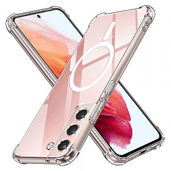 Techsuit Shockproof průhledný silikonový MagSafe pro Samsung Galaxy S21 5G průhledný