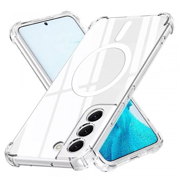 Techsuit Shockproof průhledný silikonový MagSafe pro Samsung Galaxy S22 5G průhledný