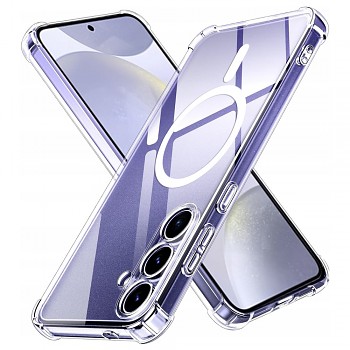 Techsuit Shockproof průhledný silikonový MagSafe pro Samsung Galaxy S24 Plus průhledný