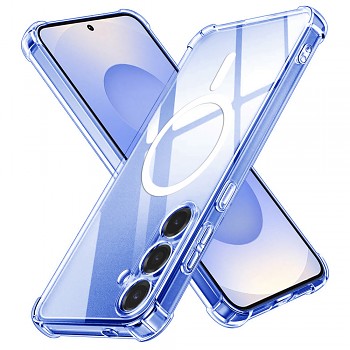 Techsuit Shockproof průhledný silikonový MagSafe pro Samsung Galaxy S25 průhledný