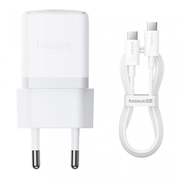 Baseus Wall Charger Palm s kabelem Type-C rychlonabíječka 30W 1m měsíční bílá
