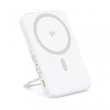 Baseus Power Bank PicoGo 5000mAh bílá s otočným stojánkem a kabelem Type-C