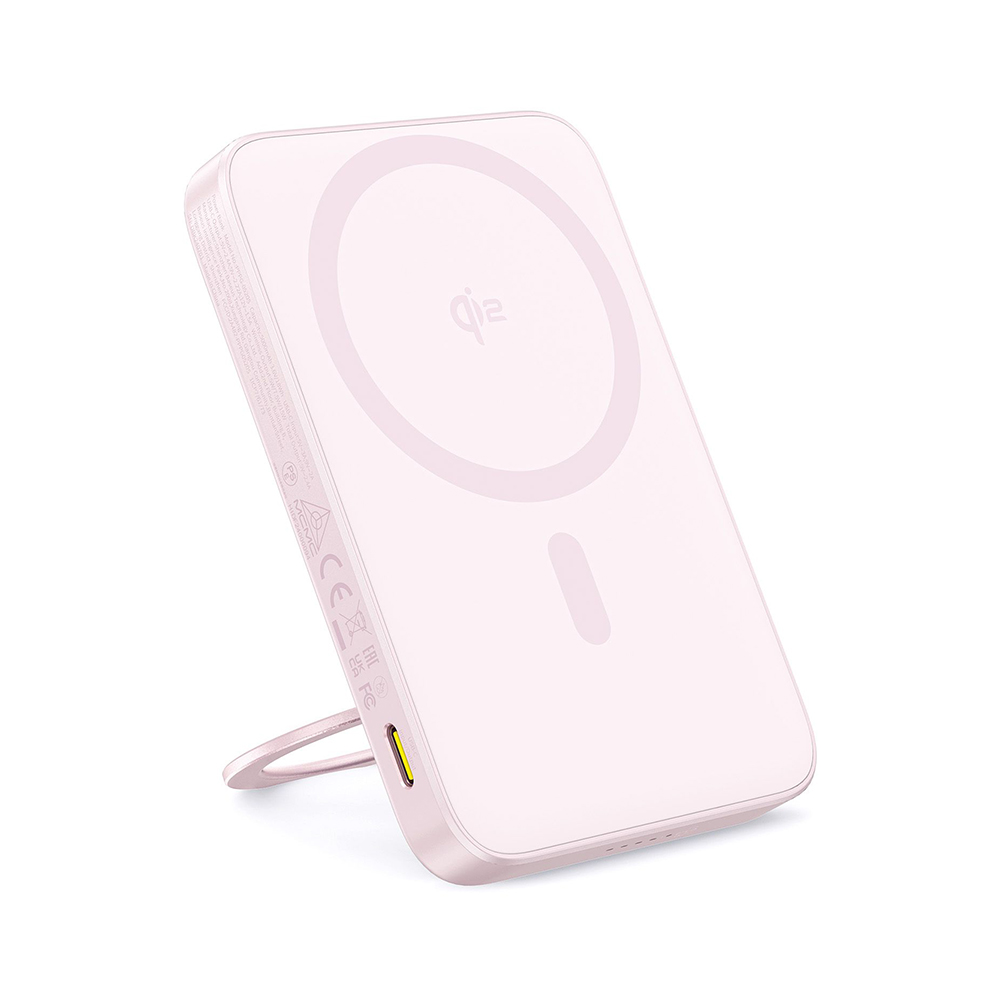 Levně Baseus Power Bank PicoGo 20W 5000mAh s otočným stojánkem růžová