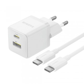 Nabíječka Baseus Wall Charger Palm 30W USB USB-C Měsíční bílá s kabelem Type-C