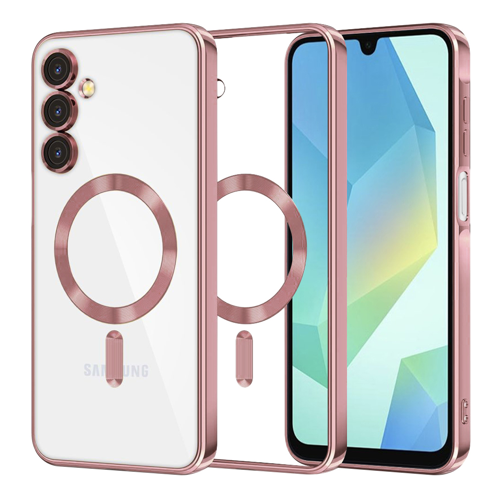 Levně Techsuit Luxury Crystal MagSafe pro Samsung Galaxy A16 4G / A16 5G růžová