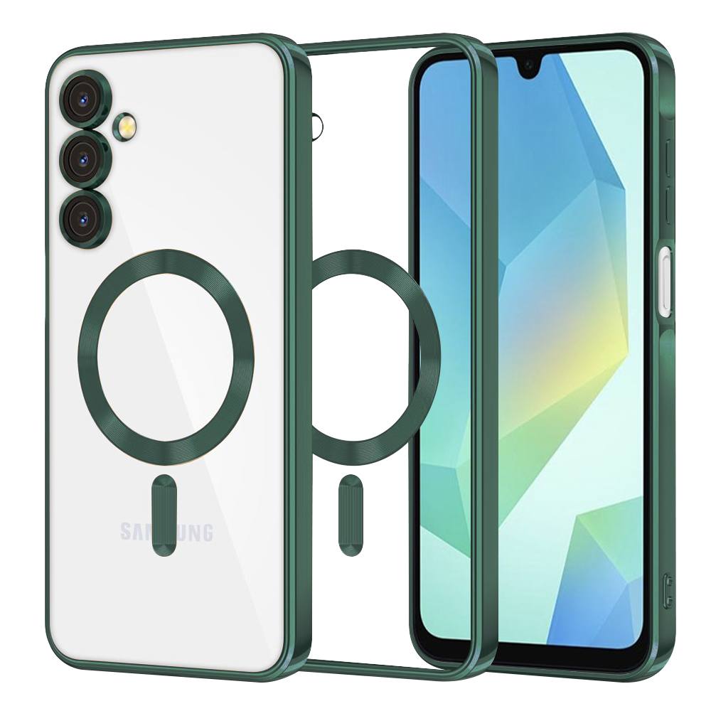 Levně Techsuit Luxury Crystal MagSafe pro Samsung Galaxy A16 4G / A16 5G tmavě zelená