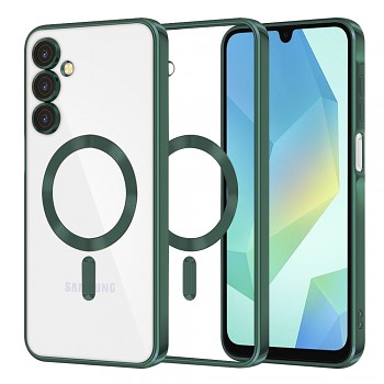 Techsuit Luxury Crystal MagSafe pro Samsung Galaxy A16 4G / A16 5G tmavě zelená
