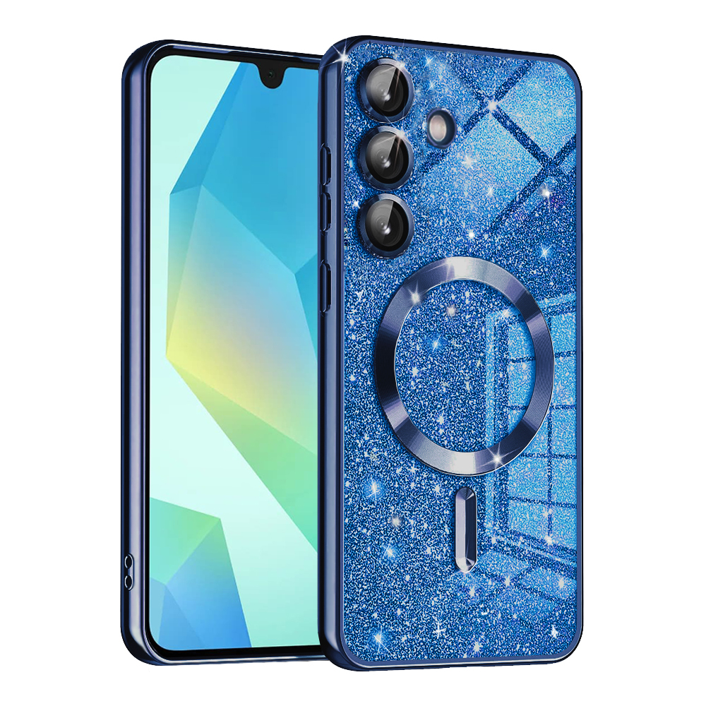 Levně Techsuit Luxury Glitter MagSafe pro Samsung Galaxy A16 4G / A16 5G v tmavě modré