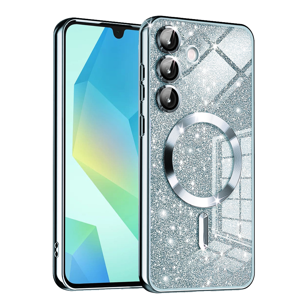 Levně Techsuit Luxury Glitter MagSafe pro Samsung Galaxy A16 4G / A16 5G světle modrá