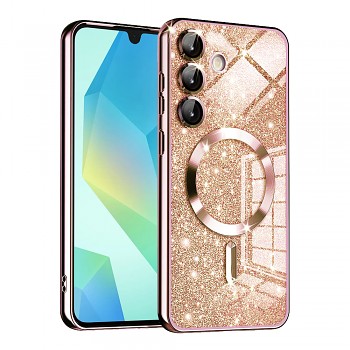 Techsuit Luxury Glitter MagSafe pro Samsung Galaxy A16 4G / A16 5G růžově zlatá