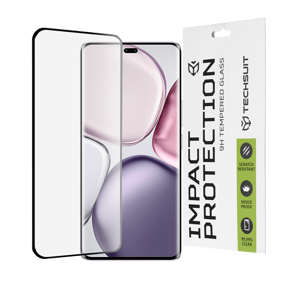 Levně Ochranné sklo Techsuit 111D 3D zakřivené pro Honor Magic7 Lite X9c černé