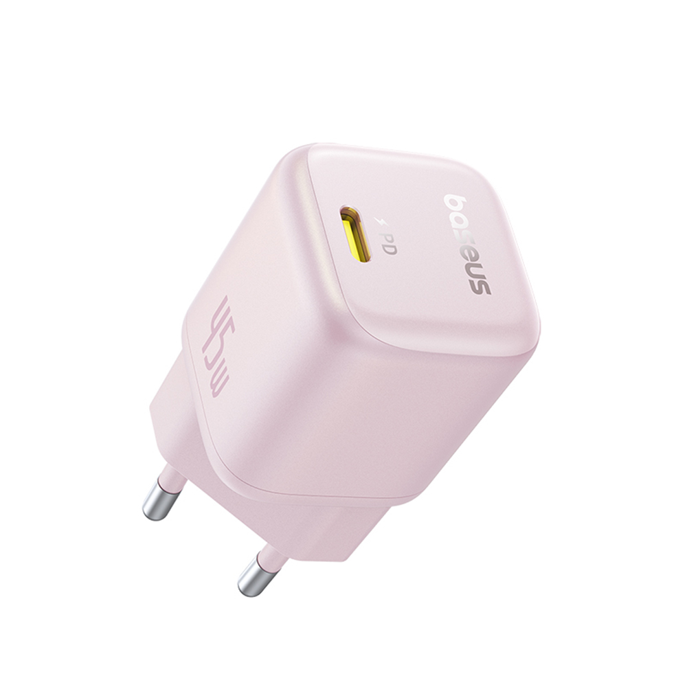 Levně Nabíječka Baseus Wall Charger PicoGo 45W USB-C růžová