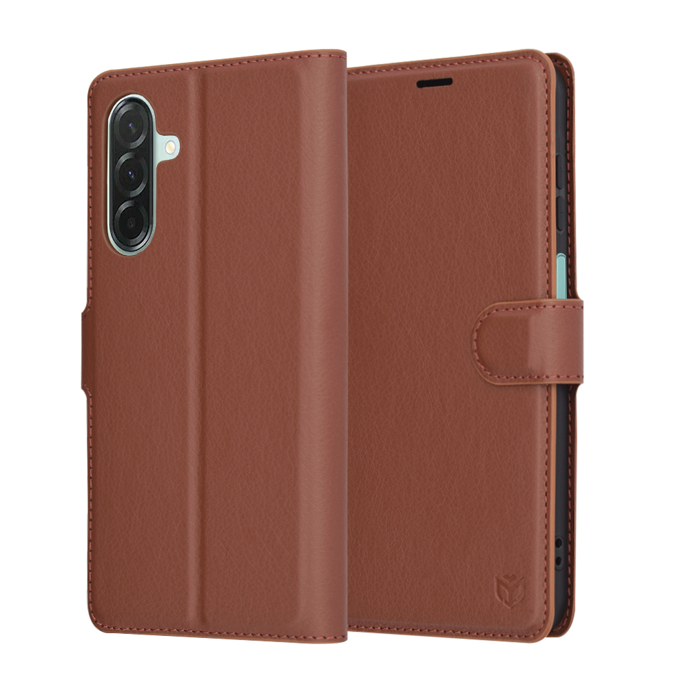 Levně Kožené pouzdro Techsuit Samsung Galaxy A26 5G hnědé