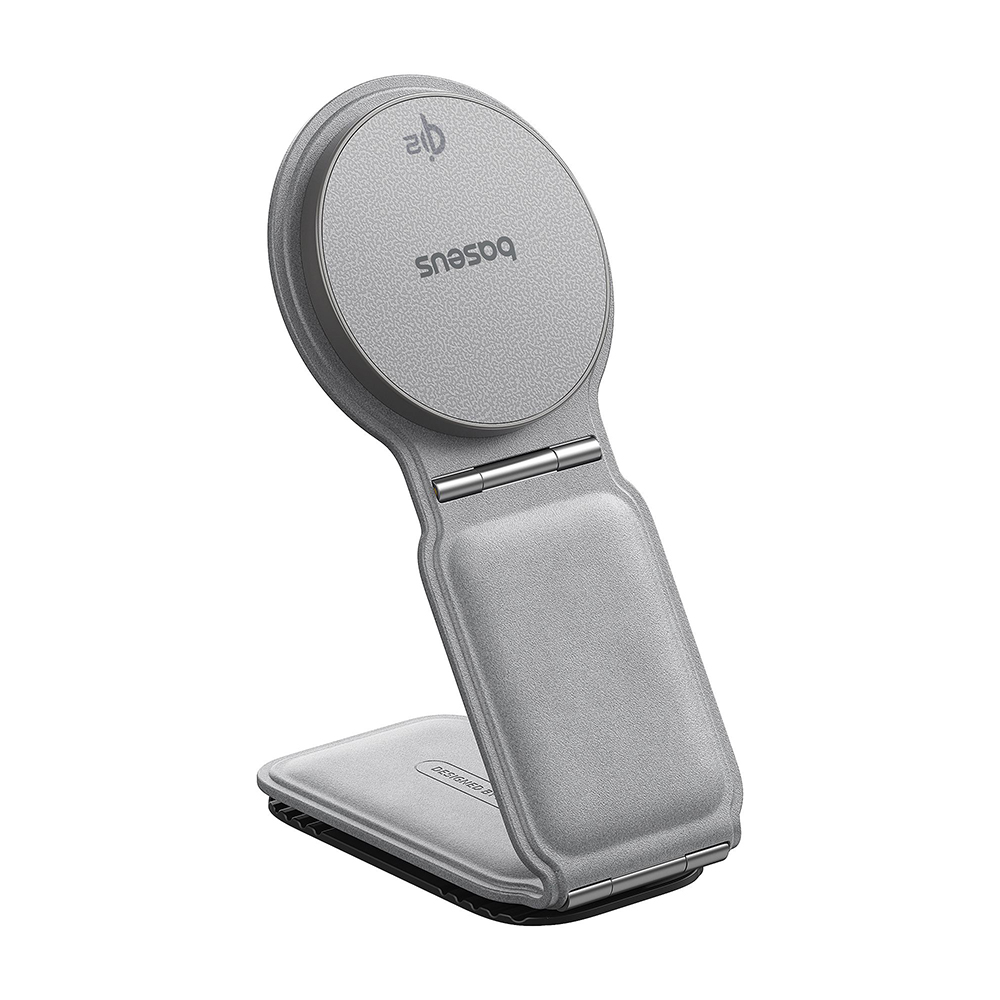 Levně Baseus Car Holder s bezdrátovým nabíjením PrimeTrip C02 magnetický úchyt na palubní desku 15W matná šedá