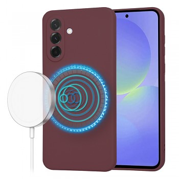 Techsuit SoftFlex MagSafe pro Samsung Galaxy A36 5G švestkově červená