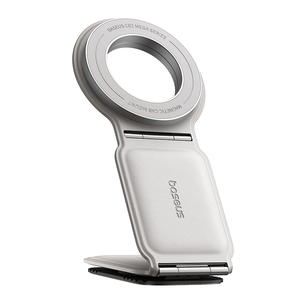 Levně Baseus Car Holder PrimeTrip Series C02 PU kůže 360° 25N univerzální montáž měsíční bílá