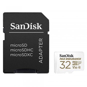 SanDisk paměťová karta Max Endurance Micro SDHC 32GB bílá