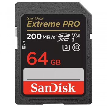 Paměťová karta SanDisk Extreme Pro SDXC 64GB Class 10 šedá