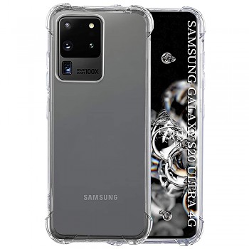 Techsuit Shockproof průhledný silikonový obal Samsung Galaxy S20 Ultra průhledný