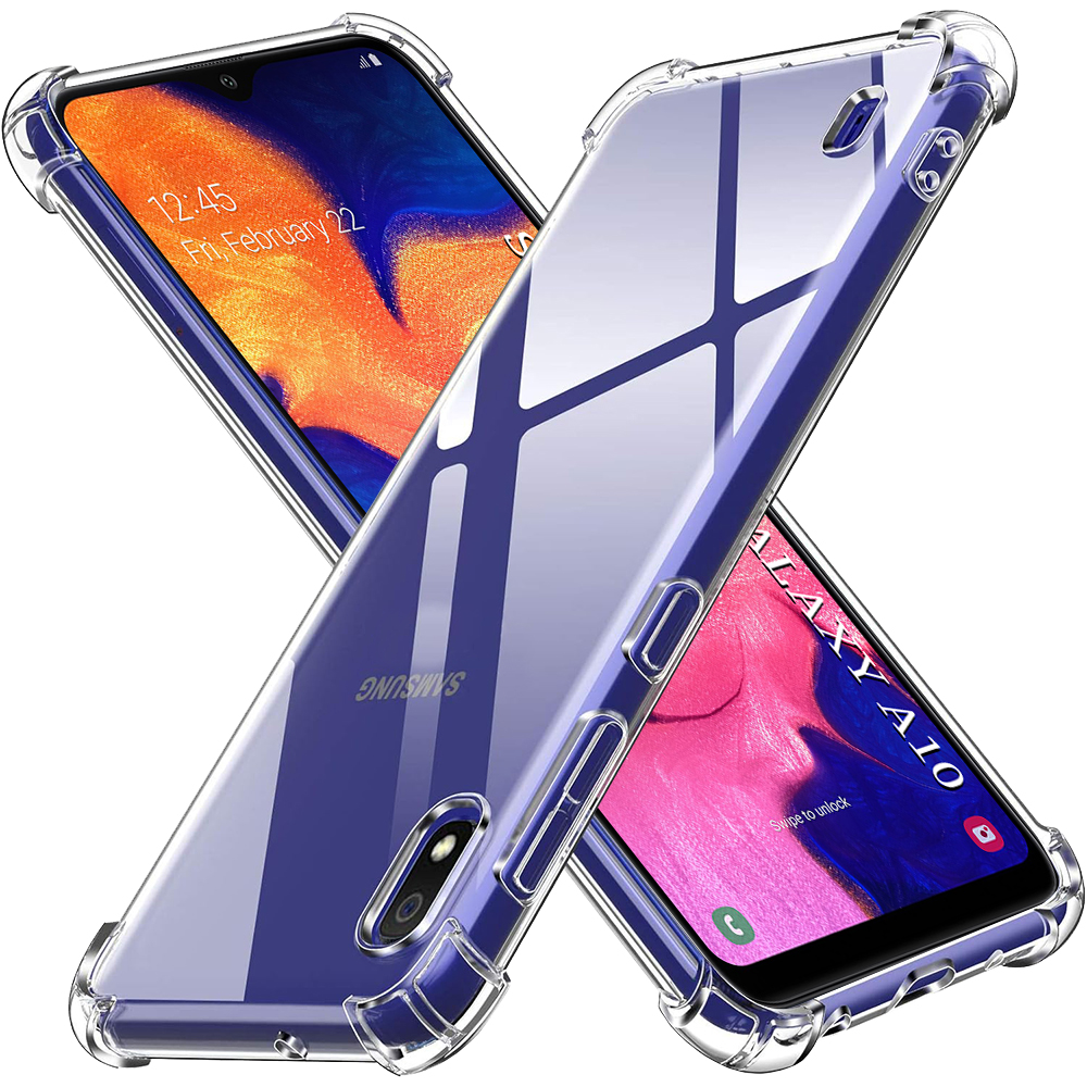 Levně Techsuit Shockproof průhledný silikonový obal Samsung Galaxy A10 průhledný