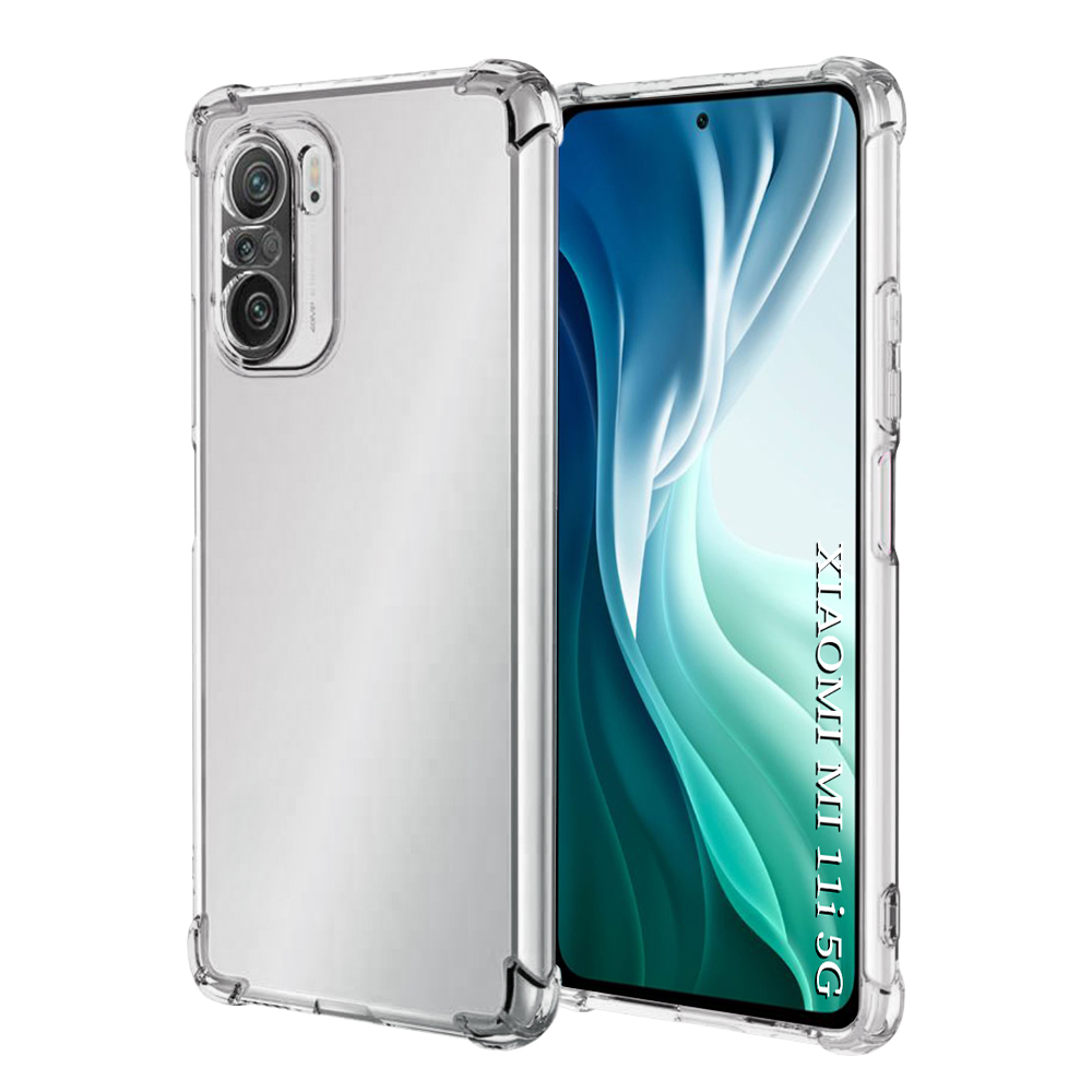 Levně Techsuit Shockproof průhledný silikonový obal Xiaomi Mi 11i Poco F3 průhledný