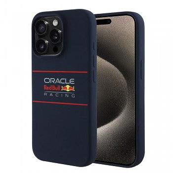 Red Bull Racing silikonové pouzdro logo MagSafe iPhone 15 Pro Max námořnická modrá
