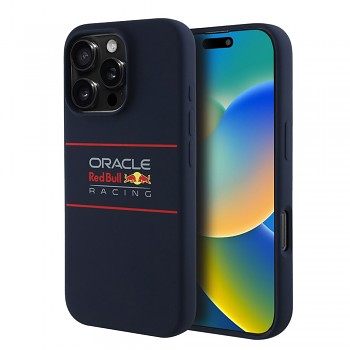 Red Bull Racing silikonové pouzdro logo MagSafe iPhone 16 Pro Max námořnická modrá