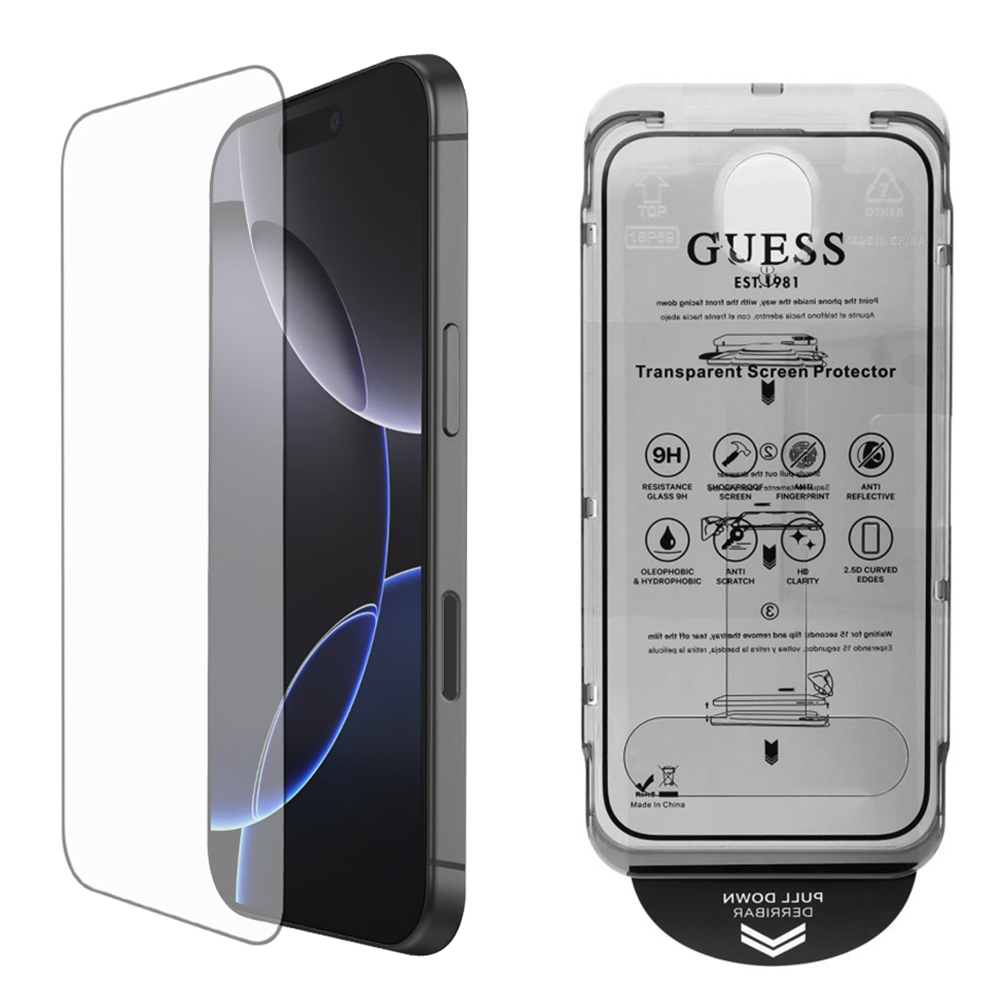 Levně Guess Classic 2.5D Outline GUTGP16LBOKGCIT iPhone 16 Pro černá