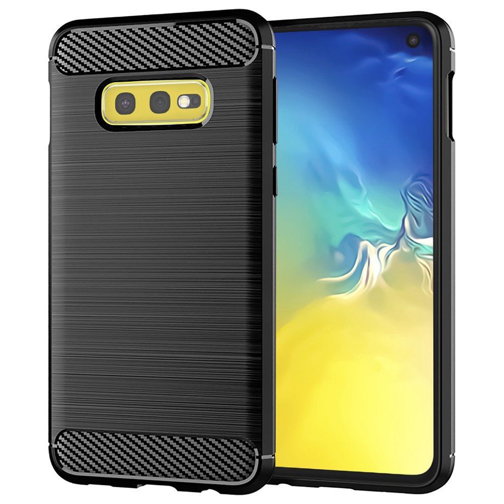 Levně Pouzdro Techsuit Carbon Silicone pro Samsung Galaxy S10e černé