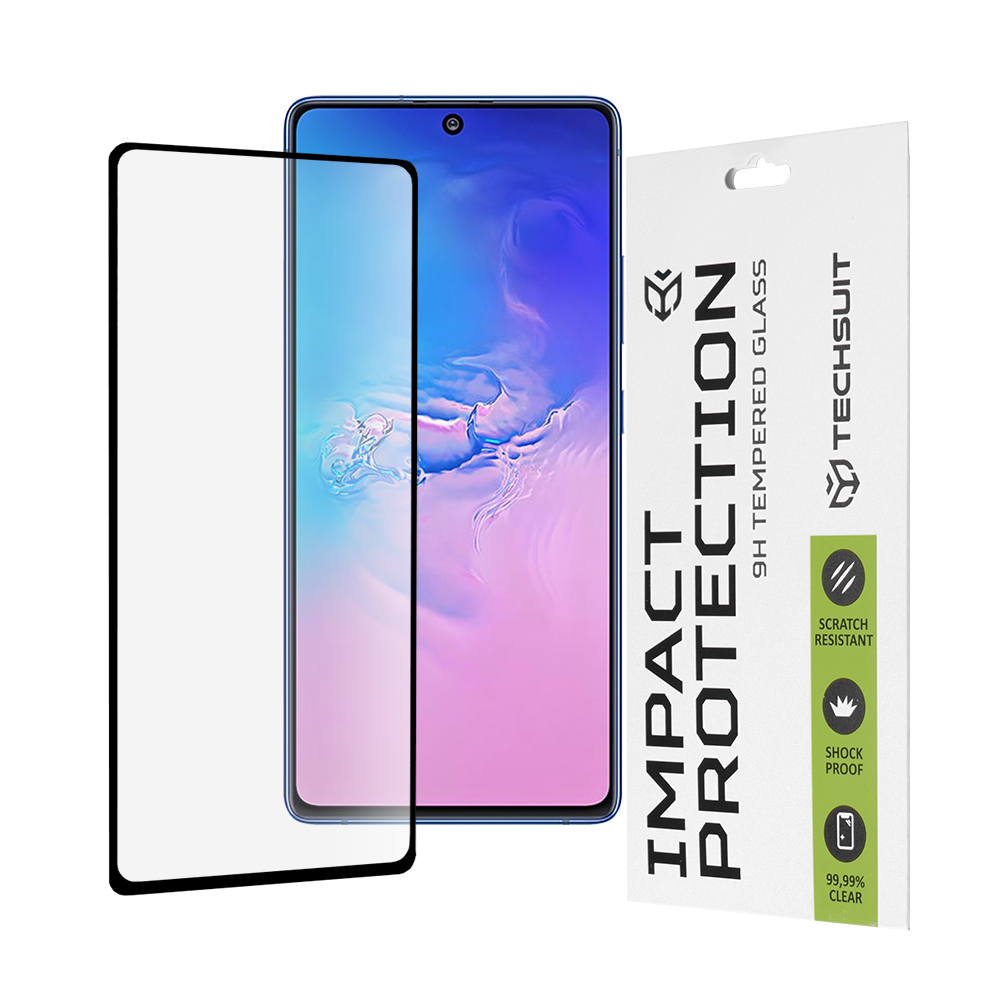 Levně Ochranné sklo Techsuit 111D pro Samsung Galaxy S10 Lite černé