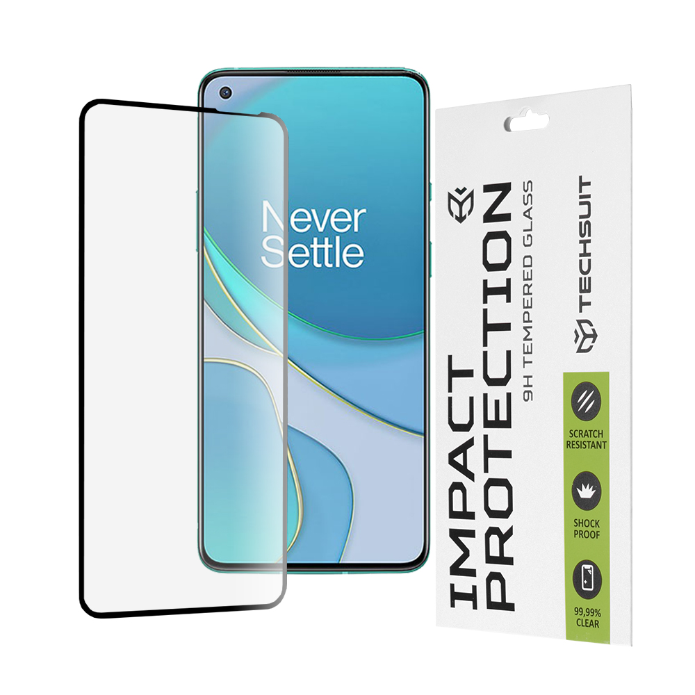 Levně Ochranné sklo Techsuit 111D pro OnePlus 8T černé