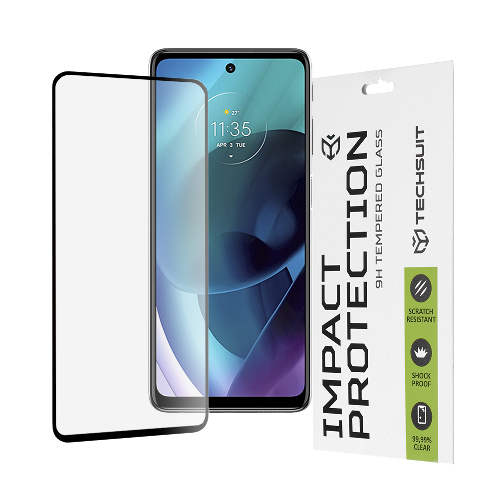 Levně Ochranné sklo Techsuit 111D pro Motorola Moto G51 5G černé