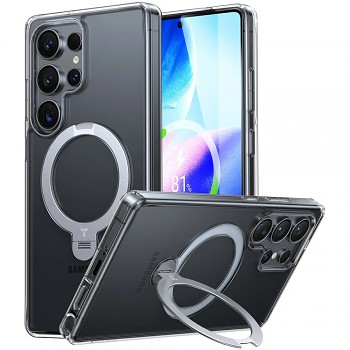 Torras Ostand Spin MagSafe Series Samsung Galaxy S25 Ultra průhledný