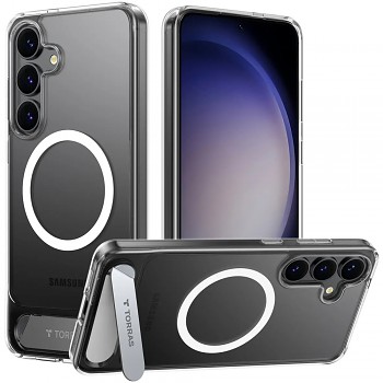 Torras Pstand MagSafe pro Samsung Galaxy S25 Plus průhledný