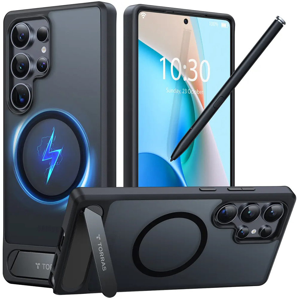 Levně Torras Pstand MagSafe pro Samsung Galaxy S25 Ultra černá