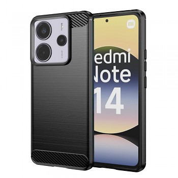 Pouzdro Techsuit Carbon Silicone pro Xiaomi Redmi Note 14 4G černé