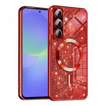 Techsuit Luxury Glitter MagSafe pro Samsung Galaxy A36 5G A56 5G červená