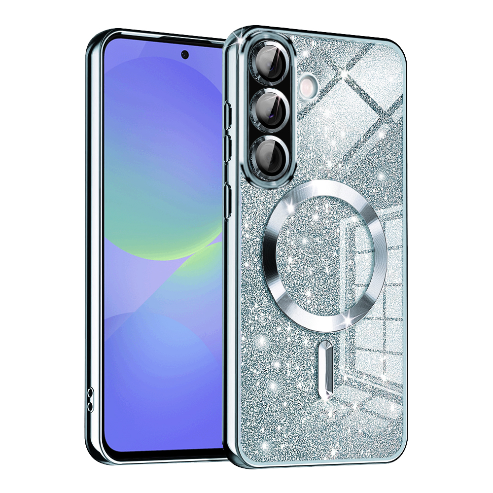 Levně Techsuit Luxury Glitter MagSafe pro Samsung Galaxy A36 5G A56 5G světle modrá