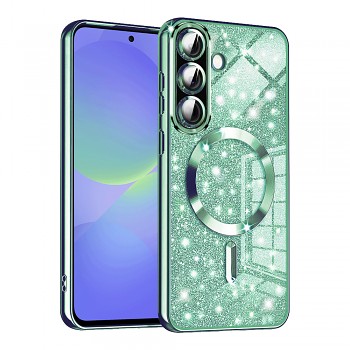 Techsuit Luxury Glitter MagSafe pro Samsung Galaxy A36 5G A56 5G světle zelená