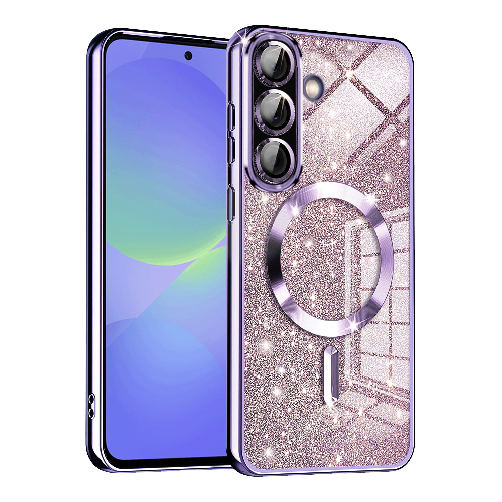 Techsuit Luxury Glitter MagSafe pro Samsung Galaxy A36 5G A56 5G světle fialová