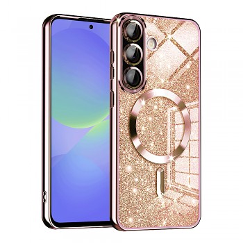 Techsuit Luxury Glitter MagSafe pro Samsung Galaxy A36 5G A56 5G růžově zlatá