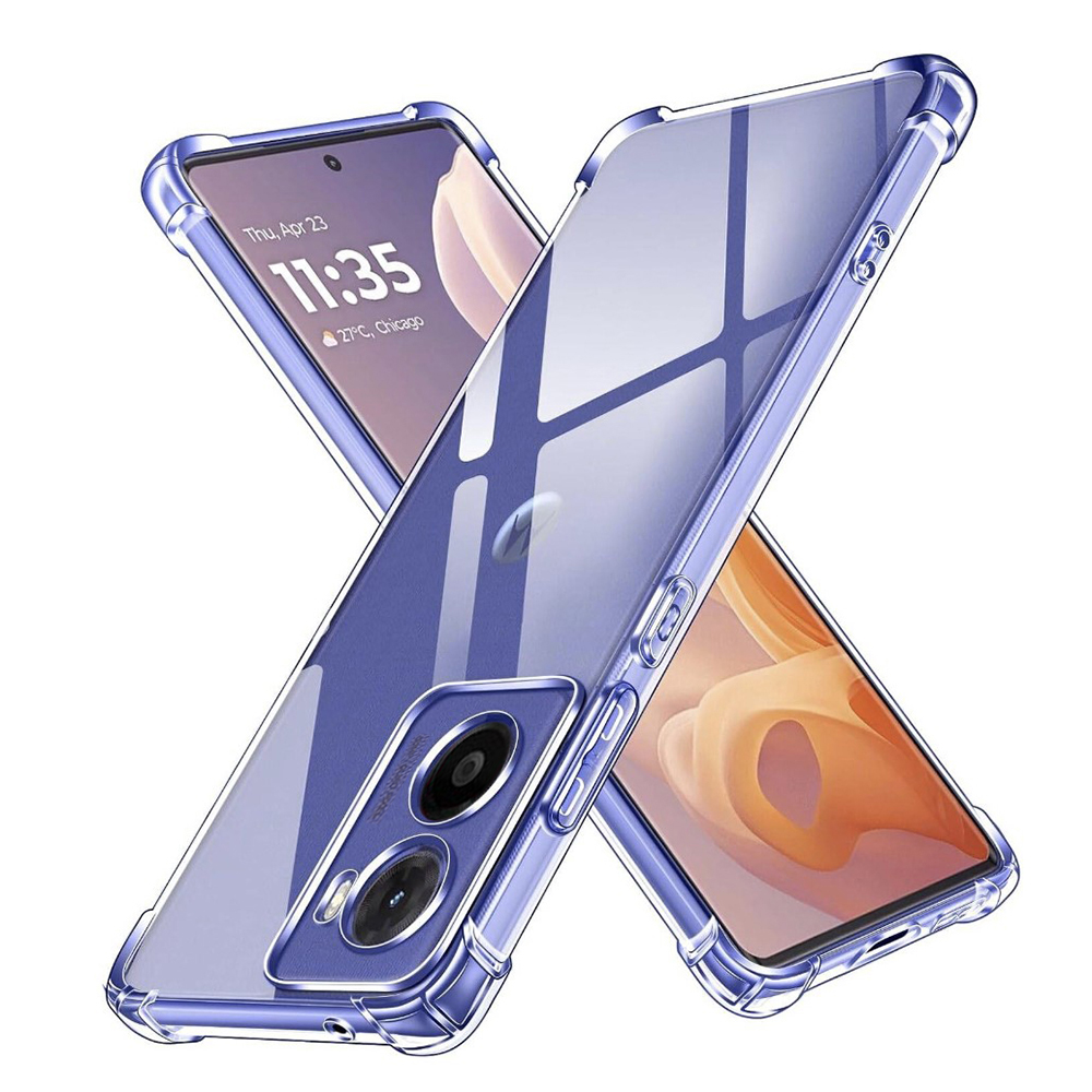 Techsuit Shockproof průhledný silikonový obal Motorola Moto G05 E15 průhledný